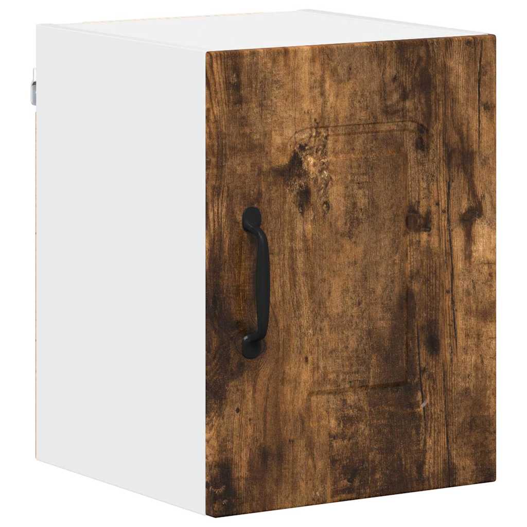 Kitchen Wall Cabinet with Door 2 pcs Smoked Oak 30 x 31 x 40 cm