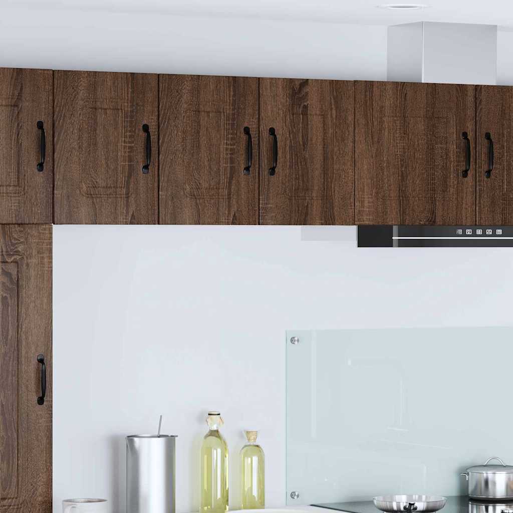 Kitchen Wall Cabinet with Shelf 2 pcs Brown Oak 30 x 31 x 40 cm