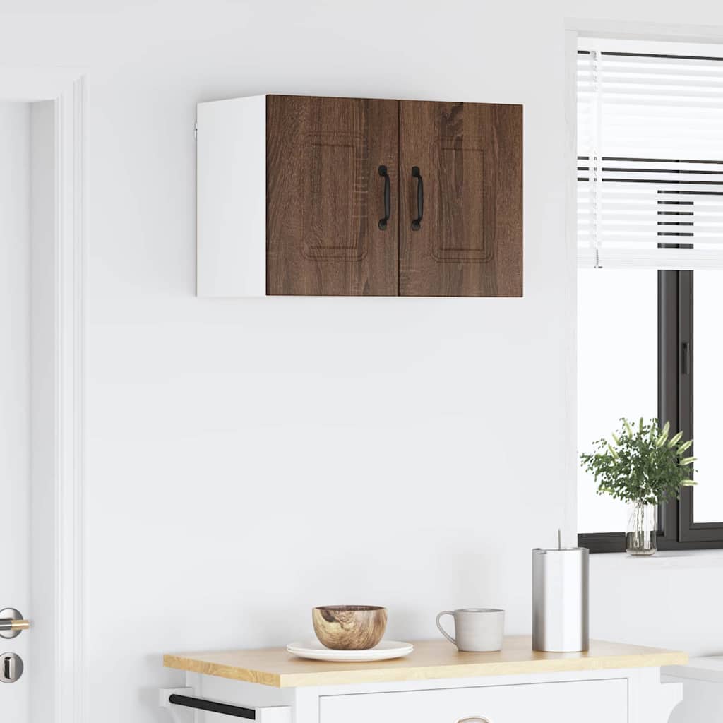 Kitchen Wall Cabinet with Shelf 2 pcs Brown Oak 30 x 31 x 40 cm