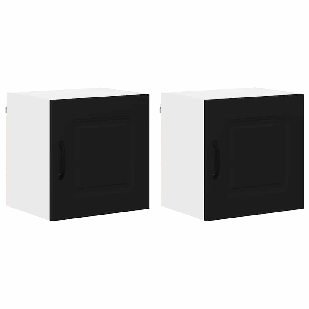 Kitchen Wall Cabinet with Shelf 2 pcs Black 40 x 31 x 40 cm