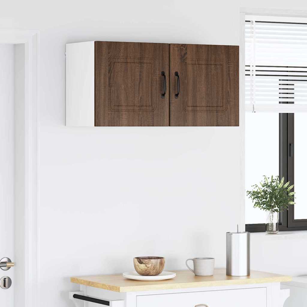 Kitchen Wall Cabinet with Shelf 2 pcs Brown Oak 40 x 31 x 40 cm
