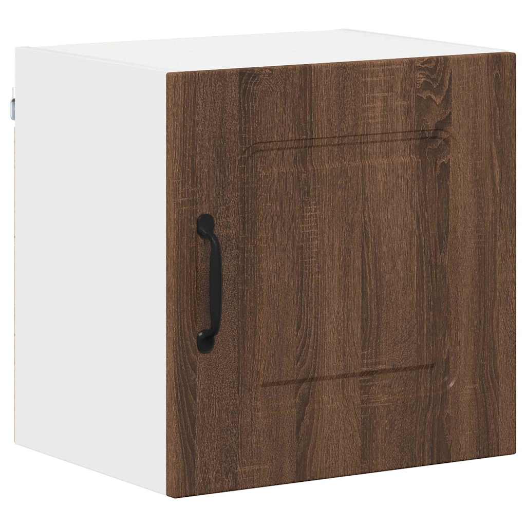 Kitchen Wall Cabinet with Shelf 2 pcs Brown Oak 40 x 31 x 40 cm