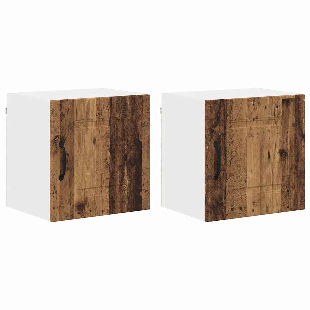 Kitchen Wall Cabinet with Shelf 2 pcs Old Wood 40 x 31 x 40 cm