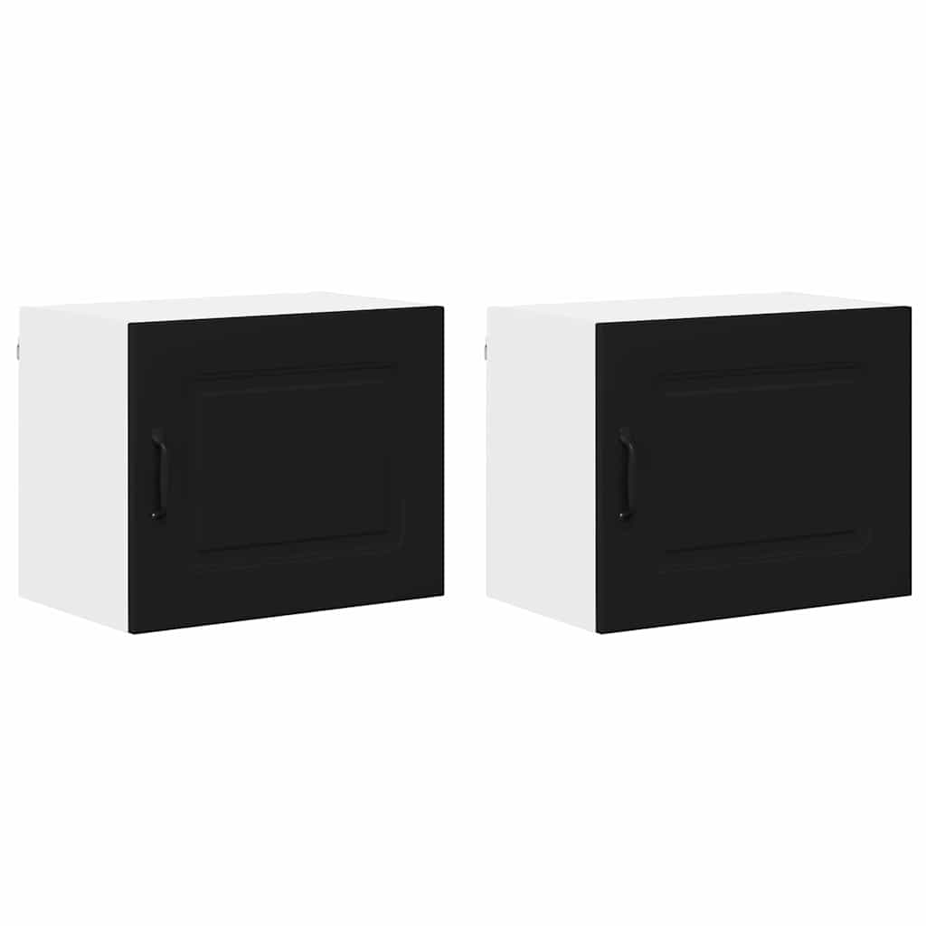 Kitchen Wall Cabinet with Shelf 2 pcs Black 50 x 31 x 40 cm