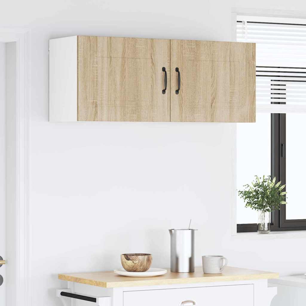 Kitchen Wall Cabinet with Door 2 pcs Sonoma Oak 50 x 31 x 40 cm