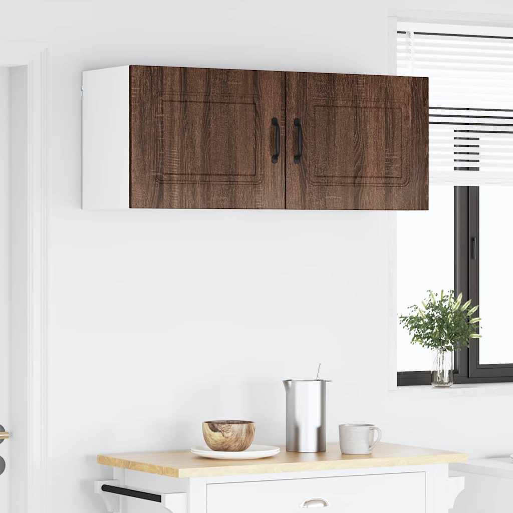 Kitchen Wall Cabinet with Shelf 2 pcs Brown Oak 50 x 31 x 40 cm