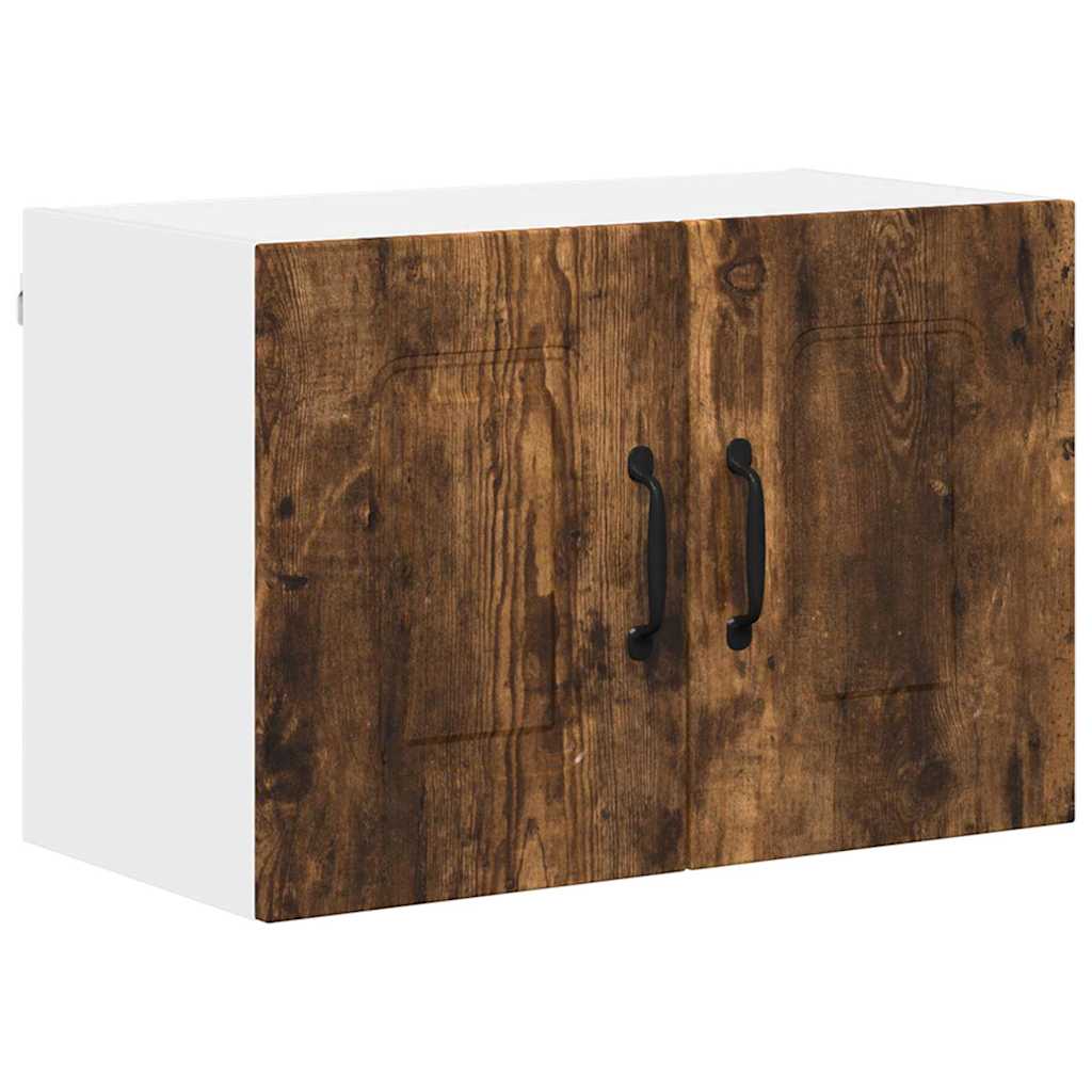 Kitchen Wall Cabinet with Door 2 pcs Smoked Oak 60 x 31 x 40 cm