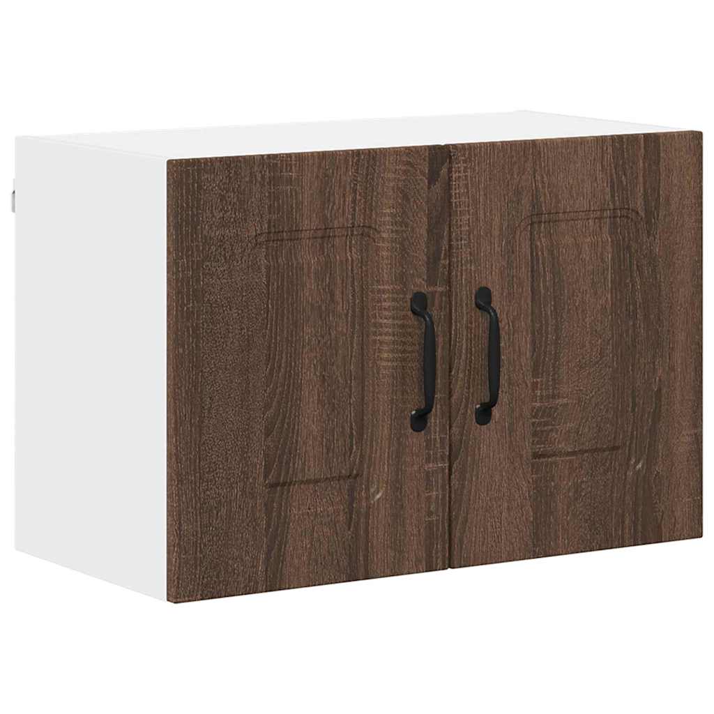 Kitchen Wall Cabinet with Shelf 2 pcs Brown Oak 60 x 31 x 40 cm