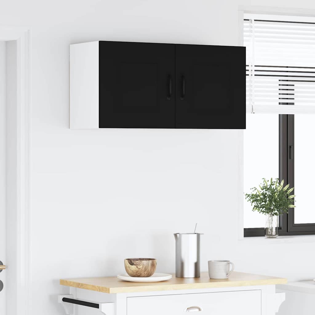 Kitchen Wall Cabinet Black 80 x 31 x 40 cm Engineered Wood