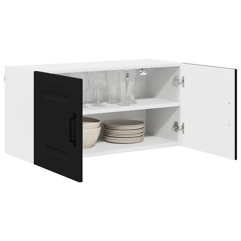 Kitchen Wall Cabinet Black 80 x 31 x 40 cm Engineered Wood
