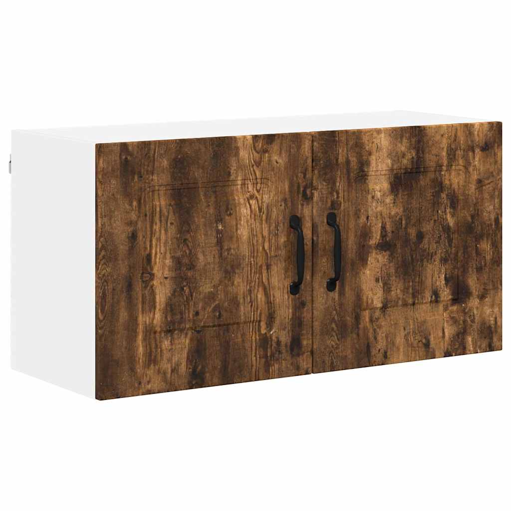Kitchen Wall Cabinet Smoked Oak 80 x 31 x 40 cm Engineered Wood