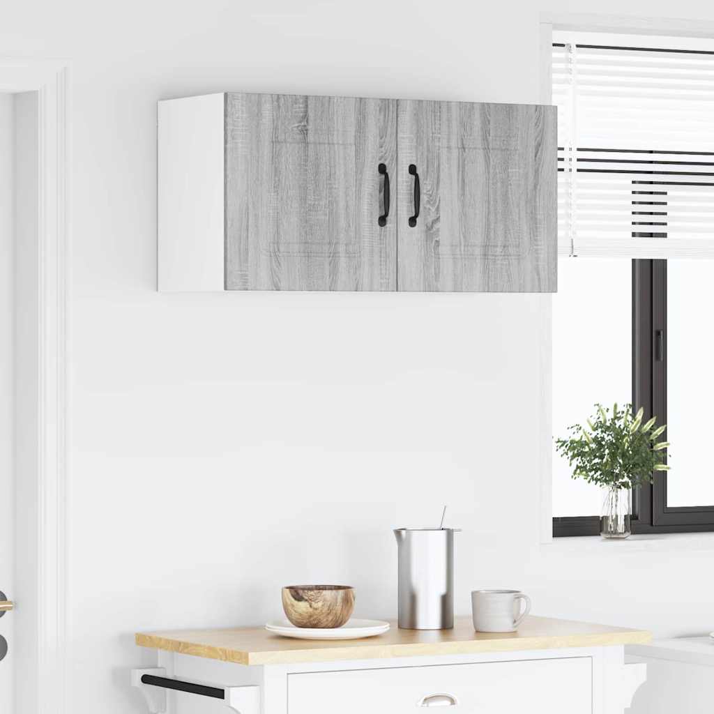 Kitchen Wall Cabinet with Shelf Grey Sonoma 80 x 31 x 40 cm