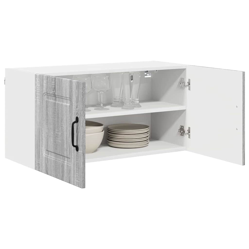 Kitchen Wall Cabinet with Shelf Grey Sonoma 80 x 31 x 40 cm
