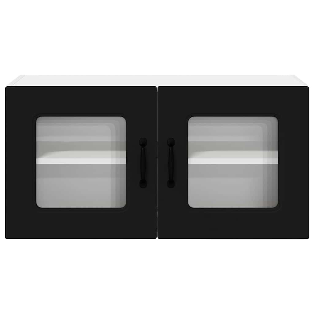 Kitchen Wall Cabinet Black 80 x 31 x 40 cm Engineered Wood