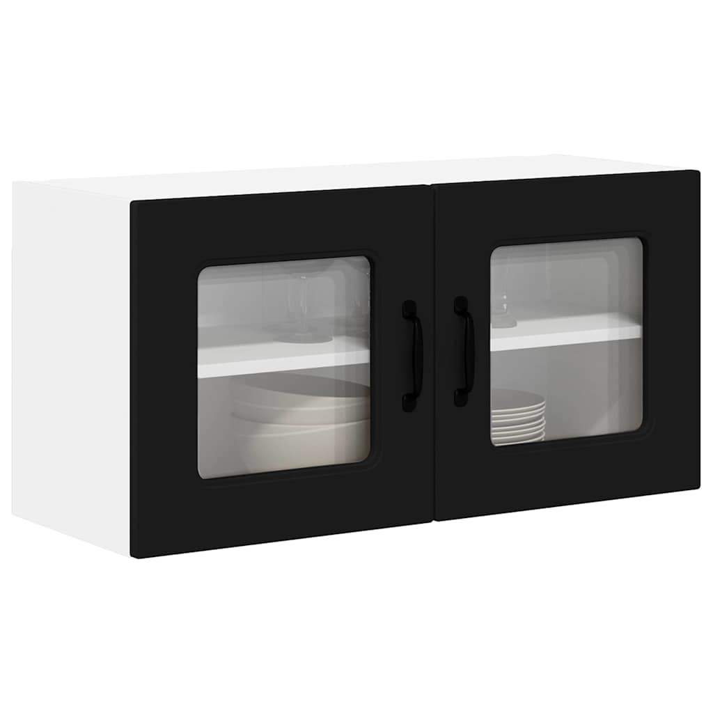 Kitchen Wall Cabinet Black 80 x 31 x 40 cm Engineered Wood