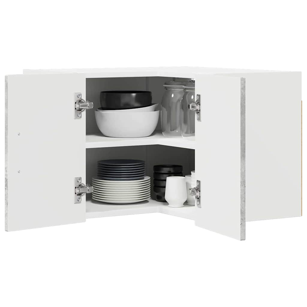 Kitchen Wall Cabinet with Shelf Concrete Grey 57 x 57 x 40 cm