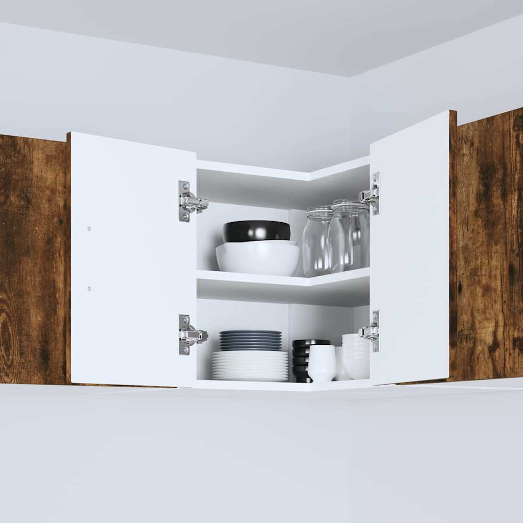 Kitchen Wall Cabinet Smoked Oak 57 x 57 x 40 cm Engineered Wood