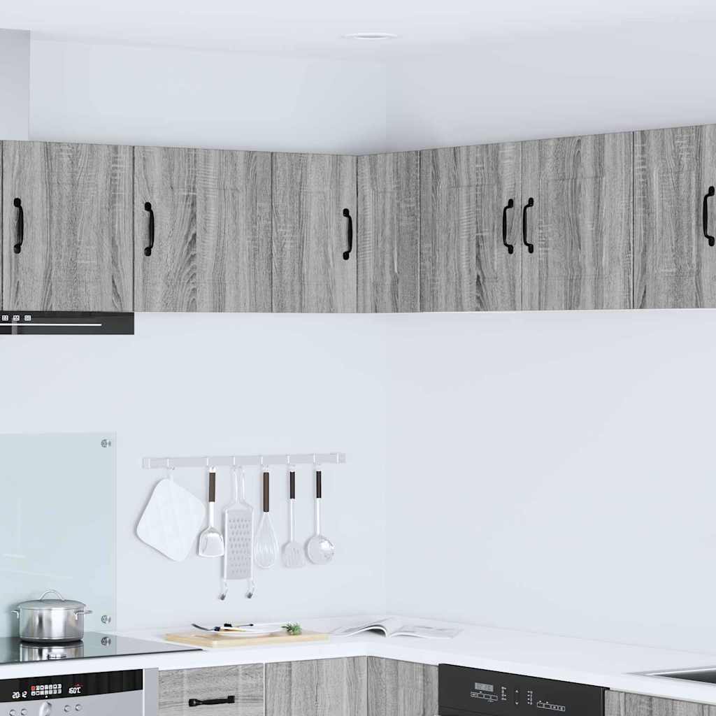 Kitchen Wall Cabinet with Shelf Grey Sonoma 57 x 57 x 40 cm