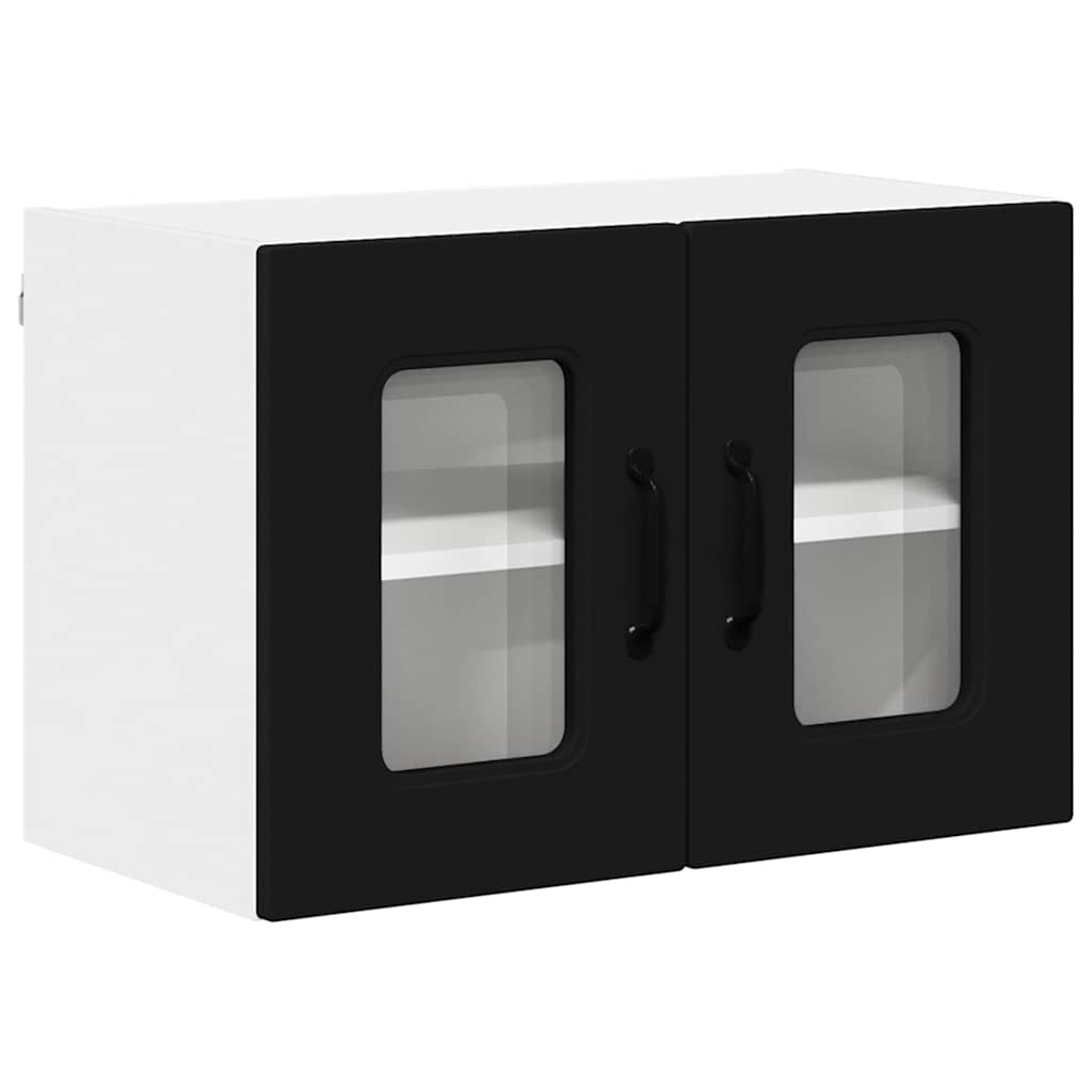 Kitchen Wall Cabinet with Shelf 2 pcs Black 60 x 31 x 40 cm