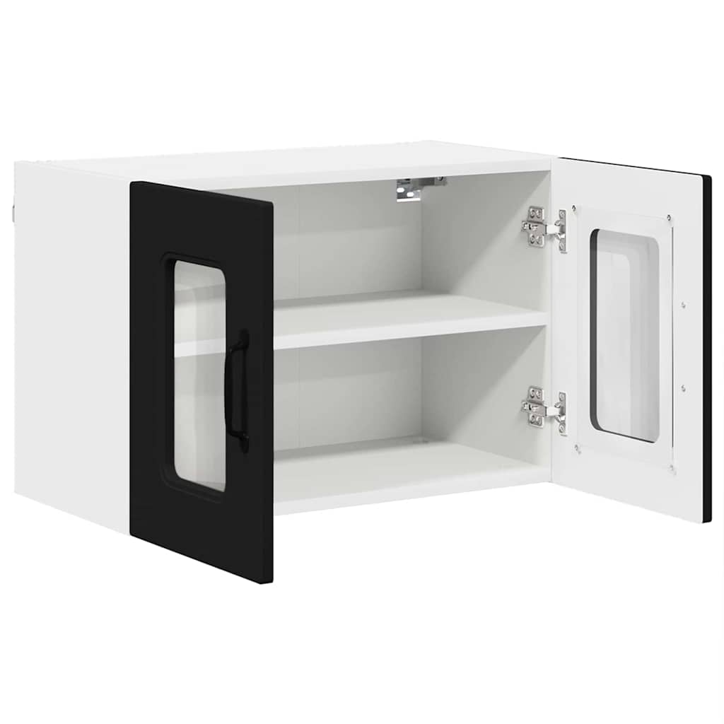 Kitchen Wall Cabinet with Shelf 2 pcs Black 60 x 31 x 40 cm