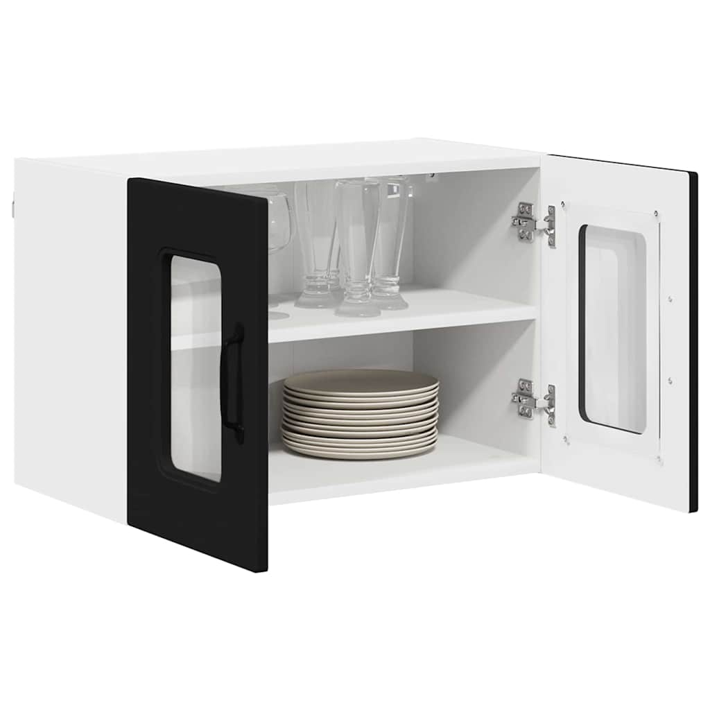 Kitchen Wall Cabinet with Shelf 2 pcs Black 60 x 31 x 40 cm