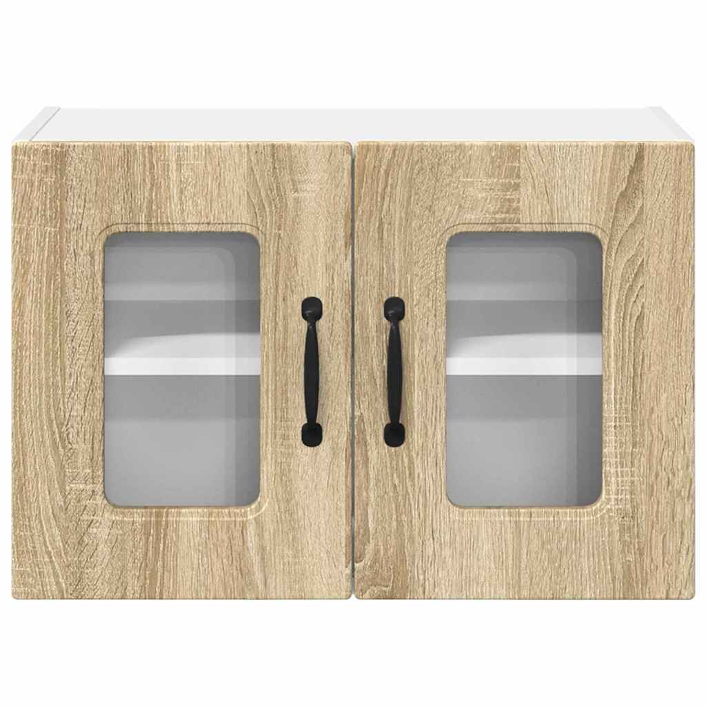 Kitchen Wall Cabinet with Door 2 pcs Sonoma Oak 60 x 31 x 40 cm