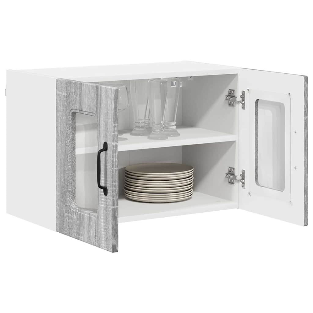 Kitchen Wall Cabinet with Shelf Grey Sonoma 60 x 31 x 40 cm