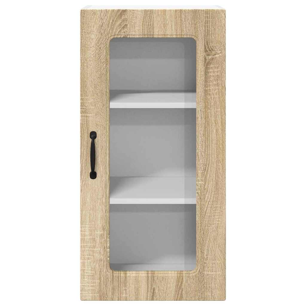 Kitchen Wall Cabinet with Door 2 pcs Sonoma Oak 40 x 31 x 80 cm