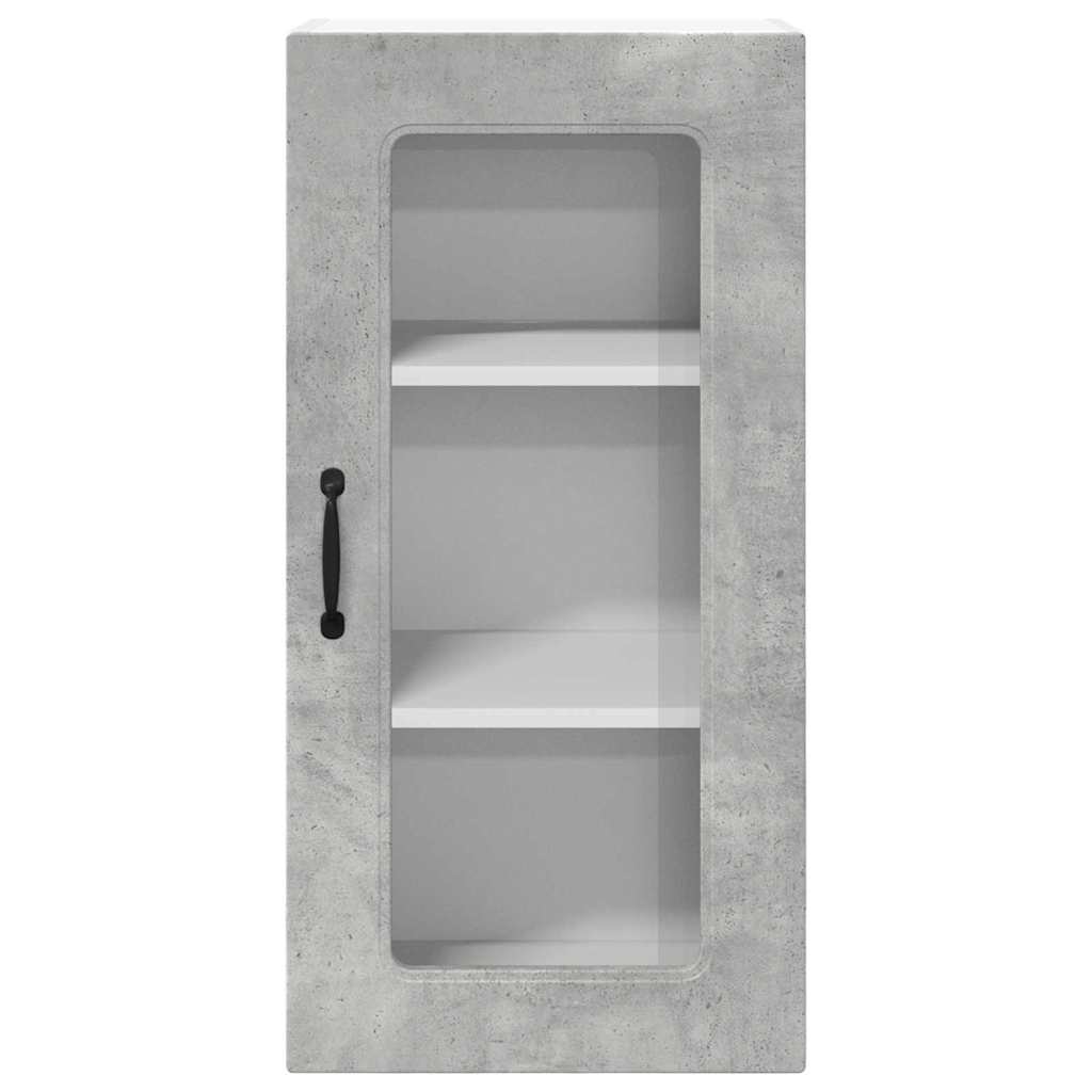 Kitchen Wall Cabinet with Shelf Concrete Grey 40 x 31 x 80 cm