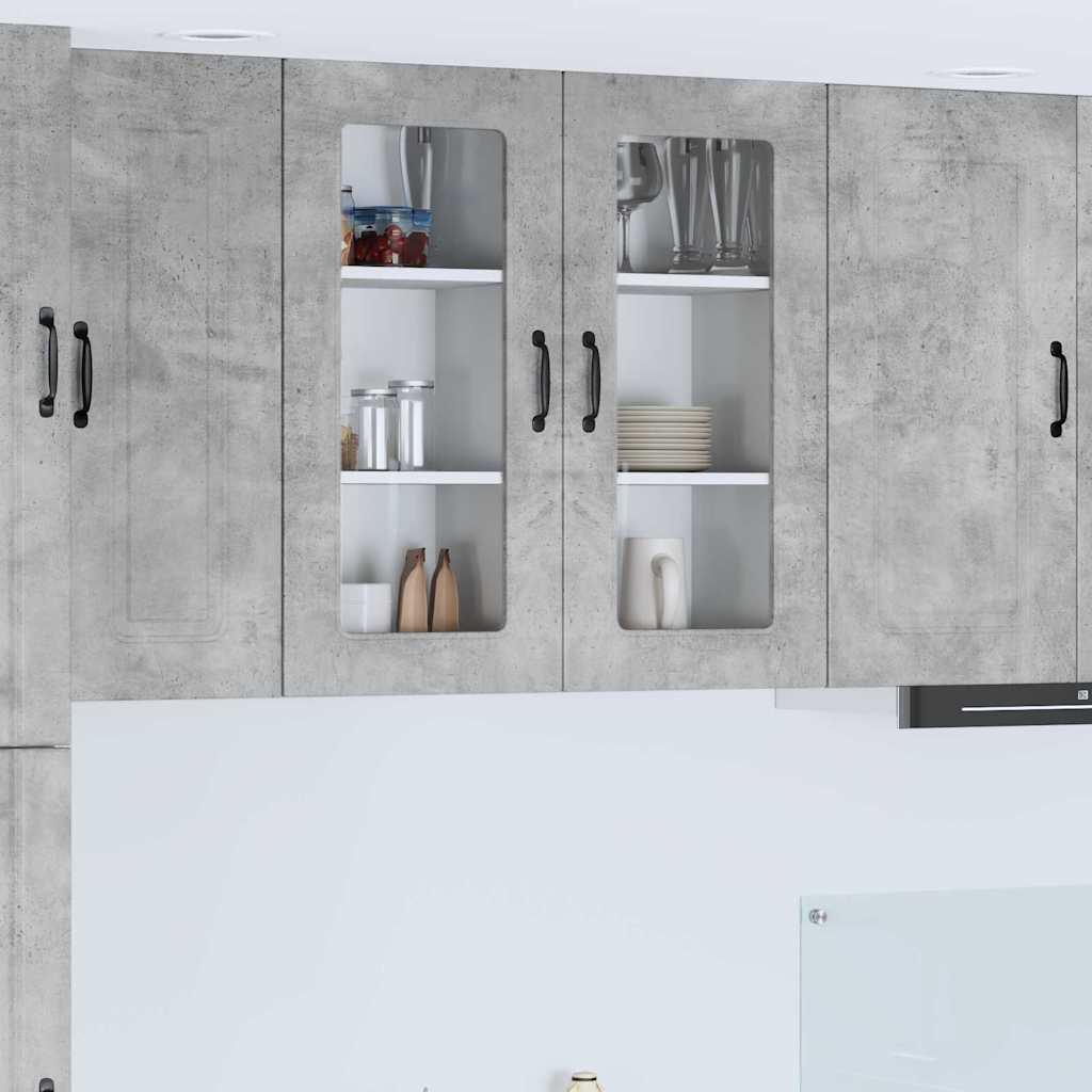 Kitchen Wall Cabinet 2 pcs Concrete Grey 40 x 31 x 80 cm