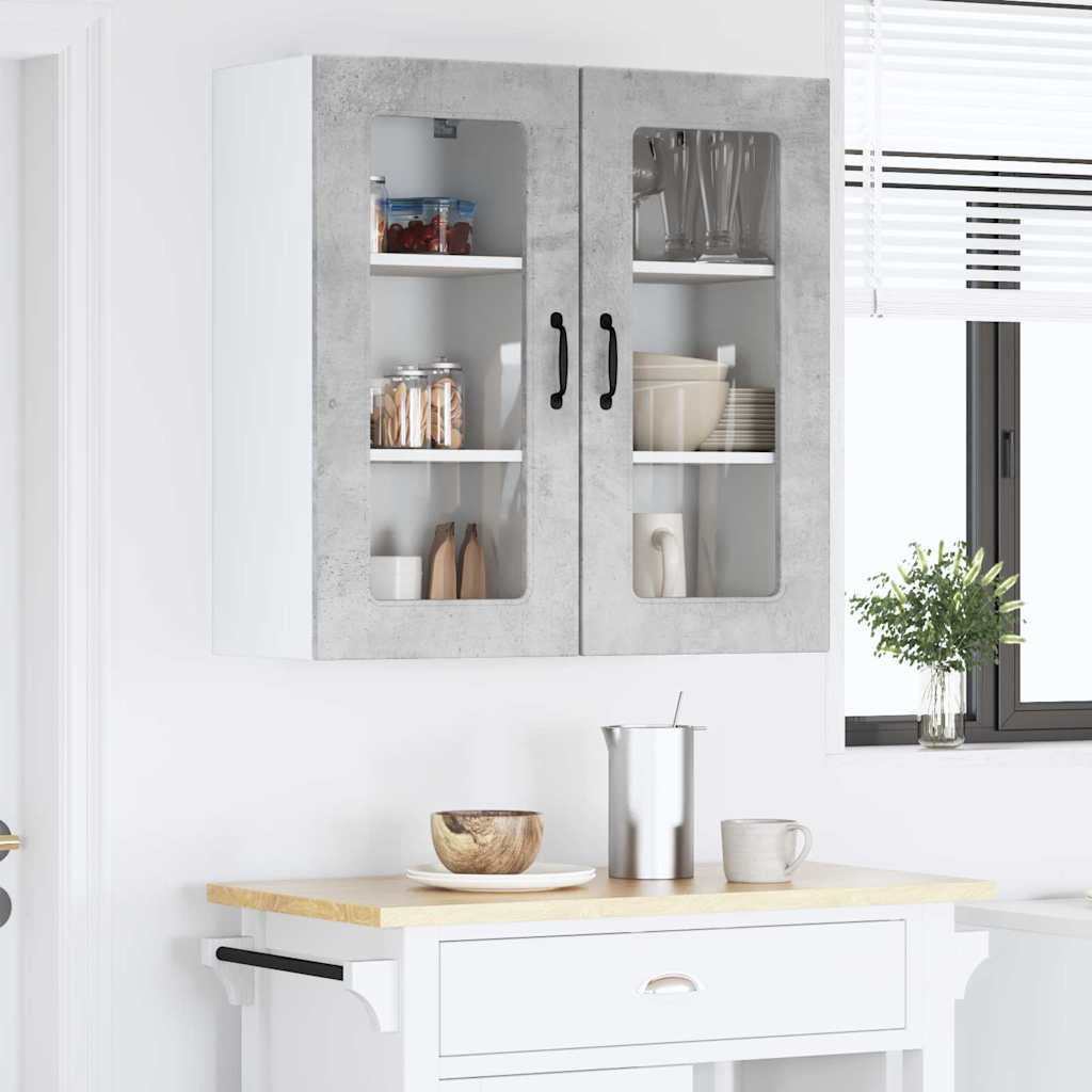 Kitchen Wall Cabinet 2 pcs Concrete Grey 40 x 31 x 80 cm
