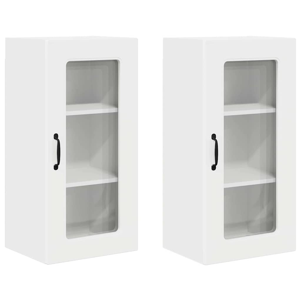 Kitchen Wall Cabinet 2 pcs High Gloss White 40 x 31 x 80 cm