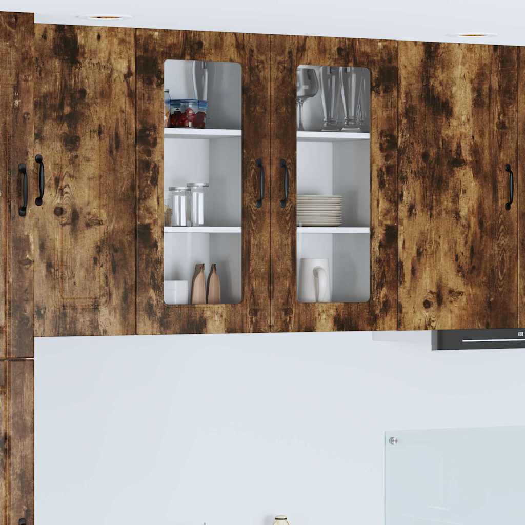 Kitchen Wall Cabinet Smoked Oak 40 x 31 x 80 cm Engineered Wood