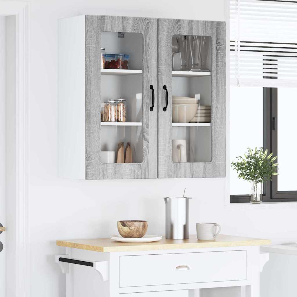Kitchen Wall Cabinet with Shelf Grey Sonoma 40 x 31 x 80 cm