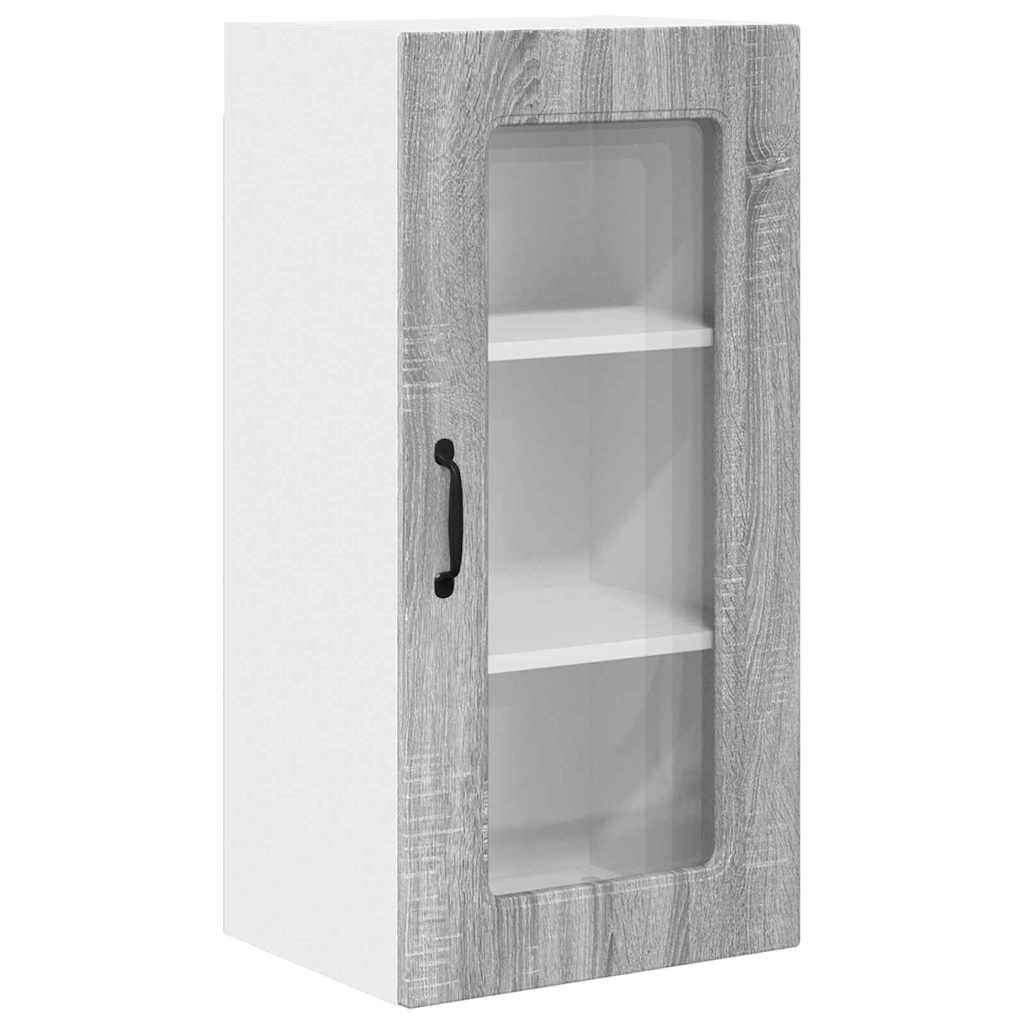 Kitchen Wall Cabinet with Shelf Grey Sonoma 40 x 31 x 80 cm