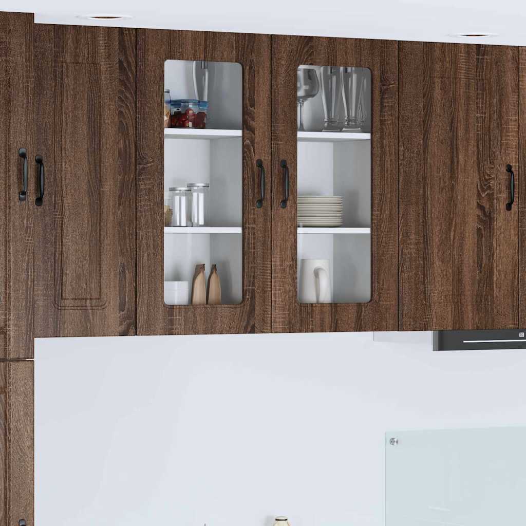 Kitchen Wall Cabinet Brown Oak 40 x 31 x 80 cm Engineered Wood