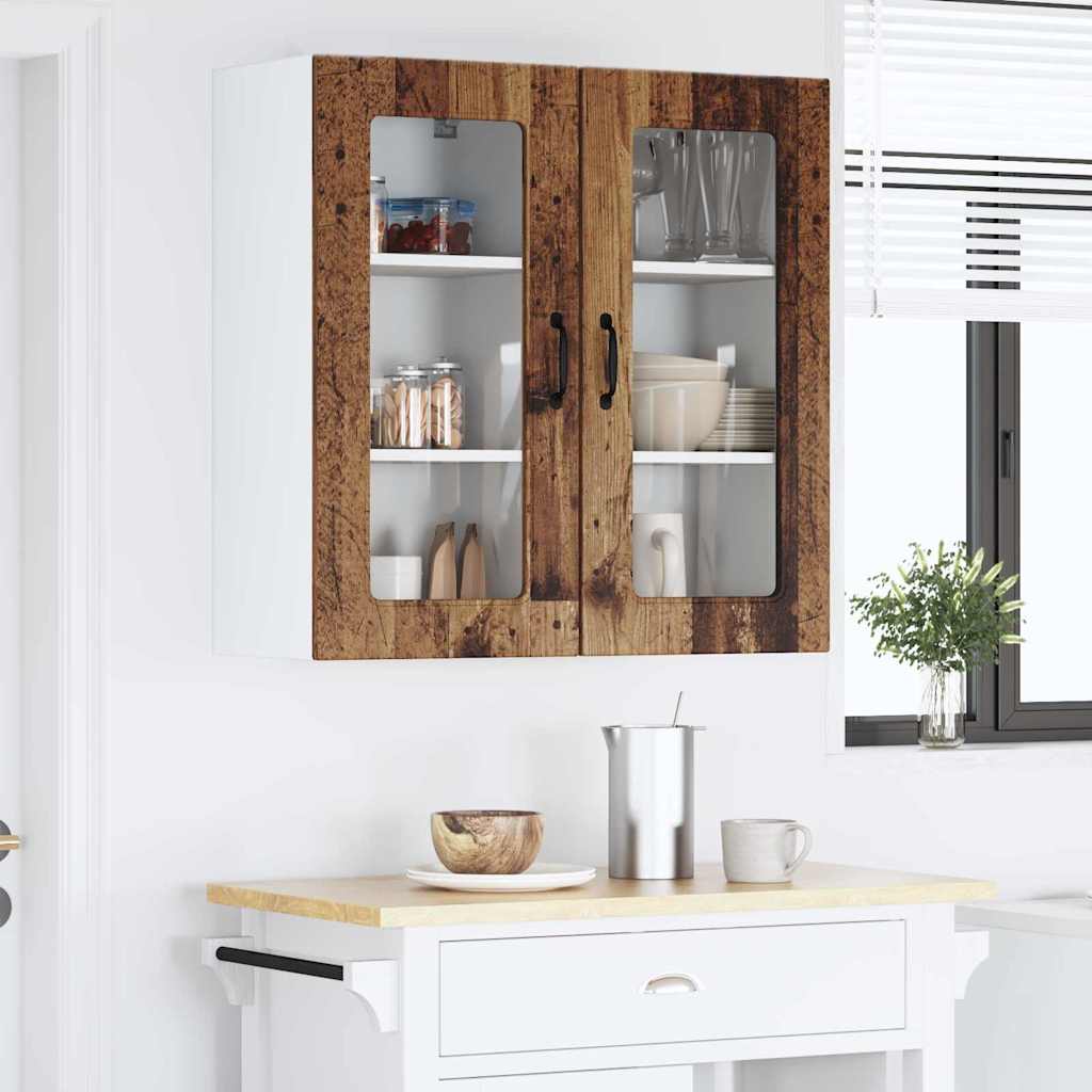 Kitchen Wall Cabinet with Shelf 2 pcs Old Wood 40 x 31 x 80 cm