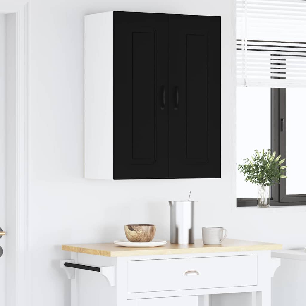 Kitchen Wall Cabinet Black 30 x 31 x 80 cm Engineered Wood