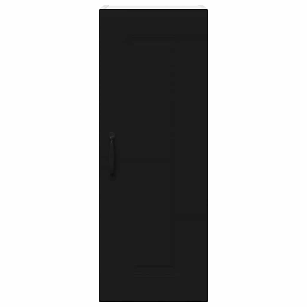 Kitchen Wall Cabinet with Shelf 2 pcs Black 30 x 31 x 80 cm