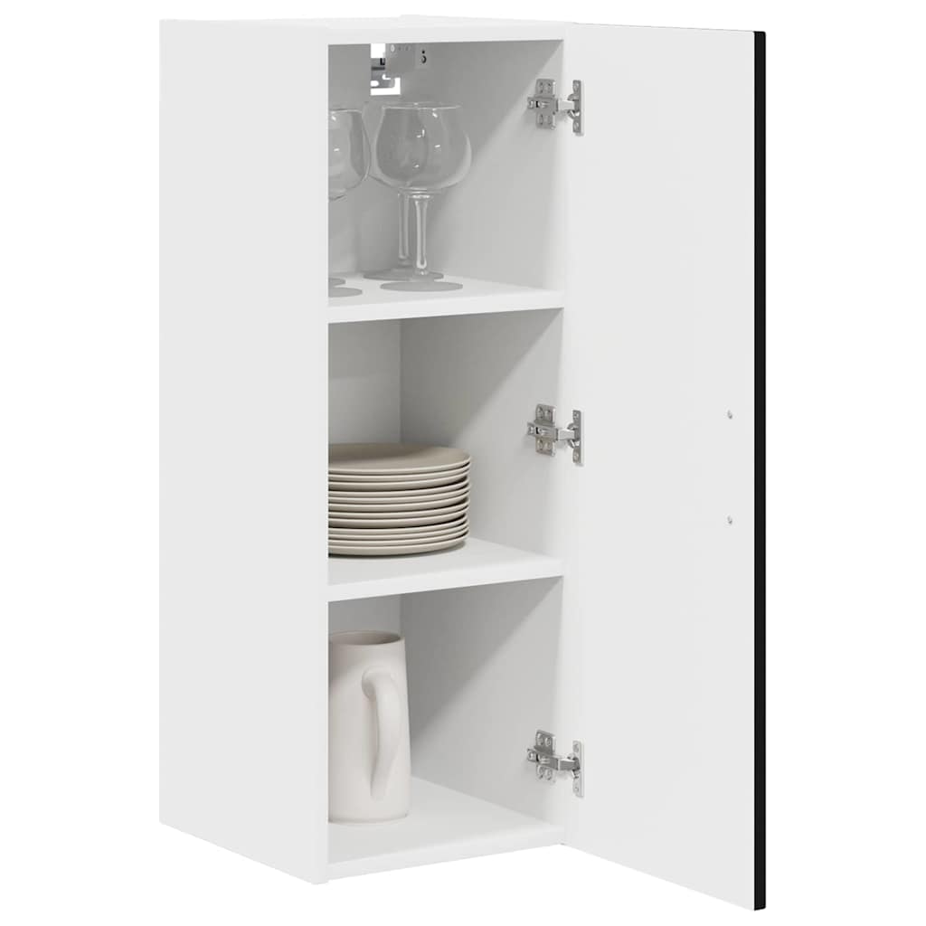 Kitchen Wall Cabinet with Shelf 2 pcs Black 30 x 31 x 80 cm