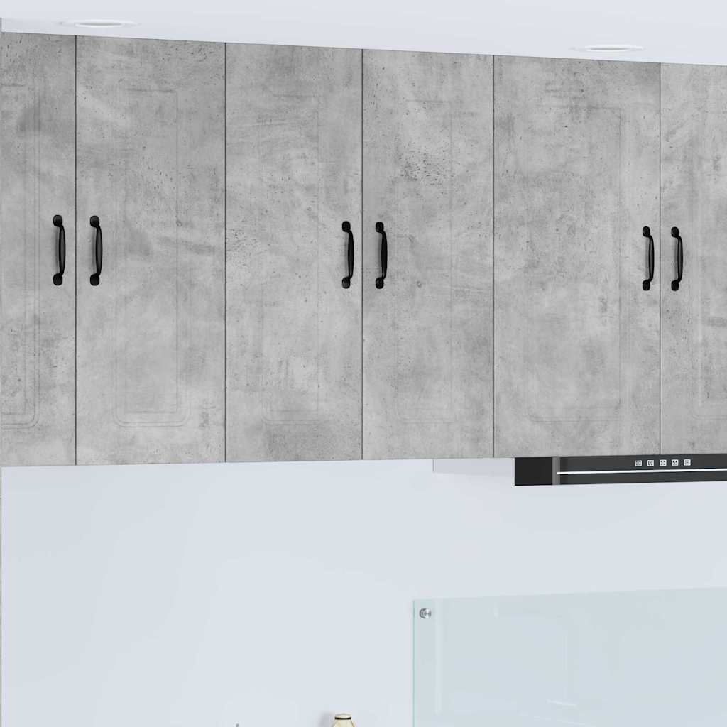 Kitchen Wall Cabinet with Shelf Concrete Grey 30 x 31 x 80 cm