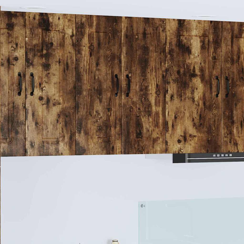 Kitchen Wall Cabinet with Door 2 pcs Smoked Oak 30 x 31 x 80 cm