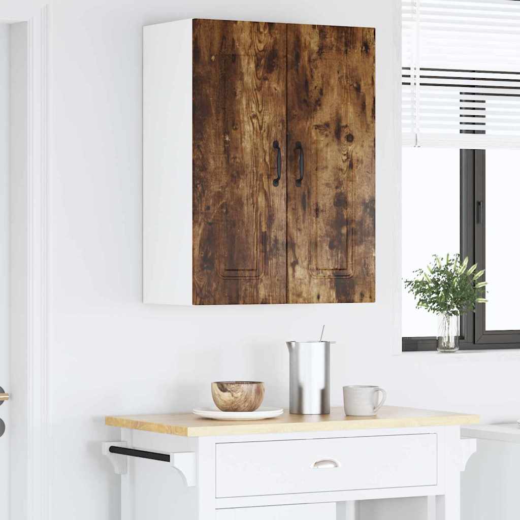 Kitchen Wall Cabinet with Door 2 pcs Smoked Oak 30 x 31 x 80 cm