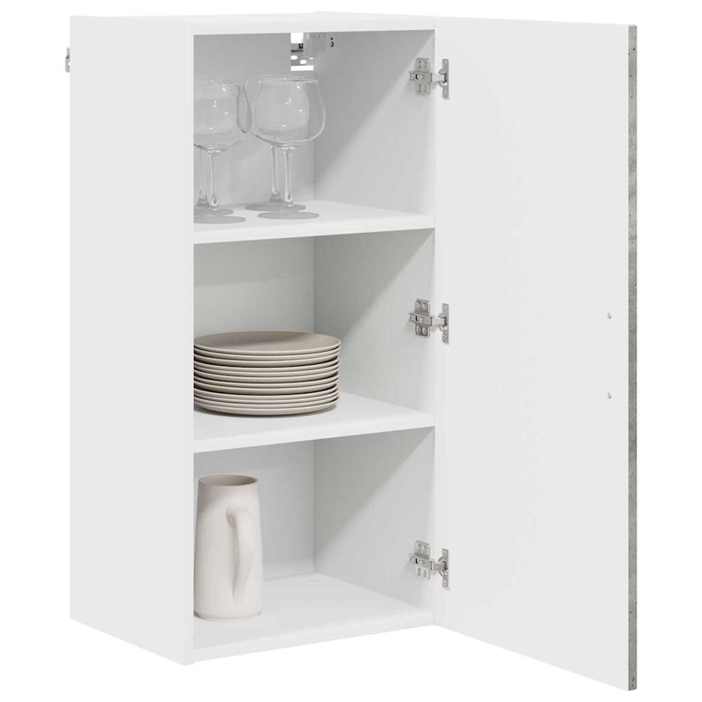 Kitchen Wall Cabinet with Shelf Concrete Grey 40 x 31 x 80 cm