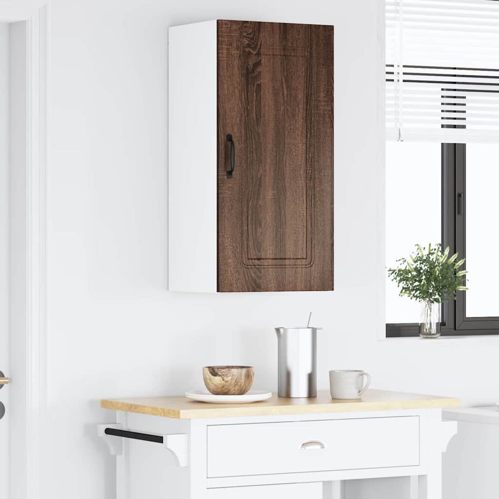 Kitchen Wall Cabinet Brown Oak 40 x 31 x 80 cm Engineered Wood
