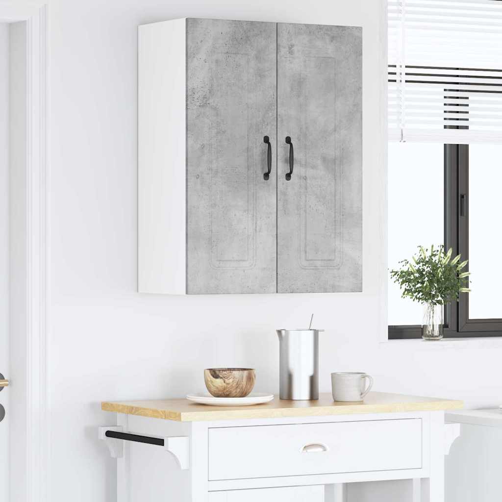 Kitchen Wall Cabinet with Shelf Concrete Grey 60 x 31 x 80 cm