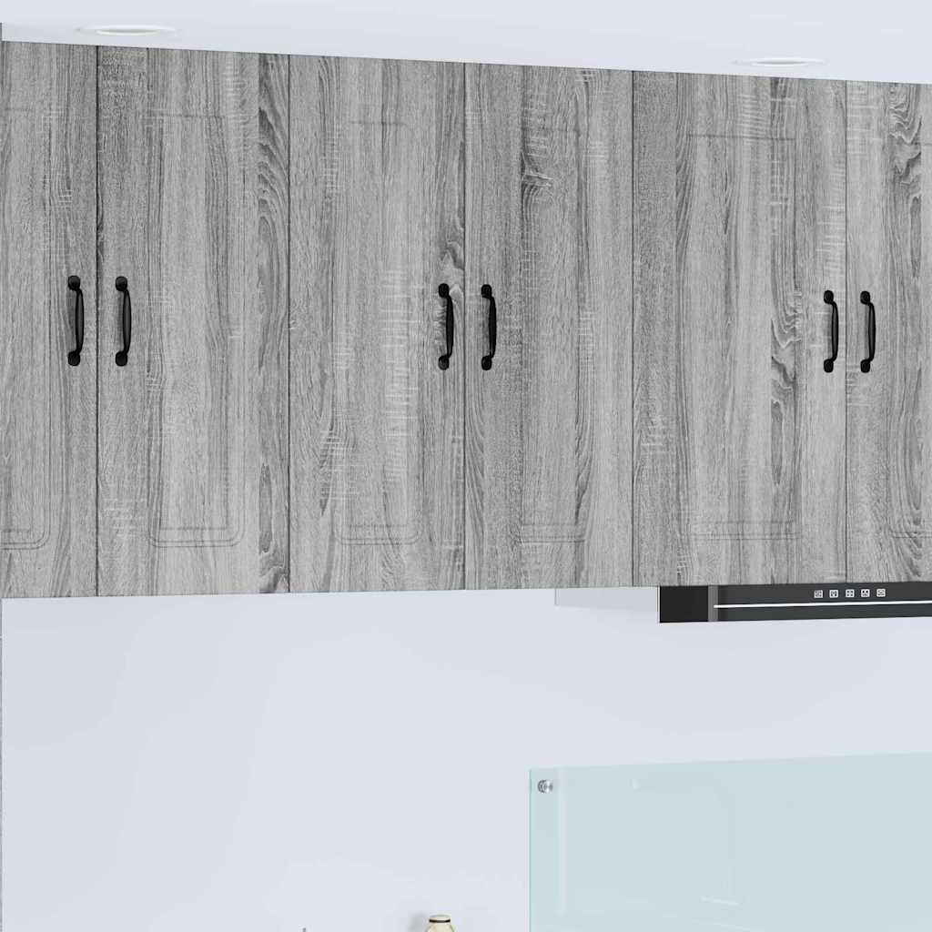 Kitchen Wall Cabinet with Shelf Grey Sonoma 60 x 31 x 80 cm