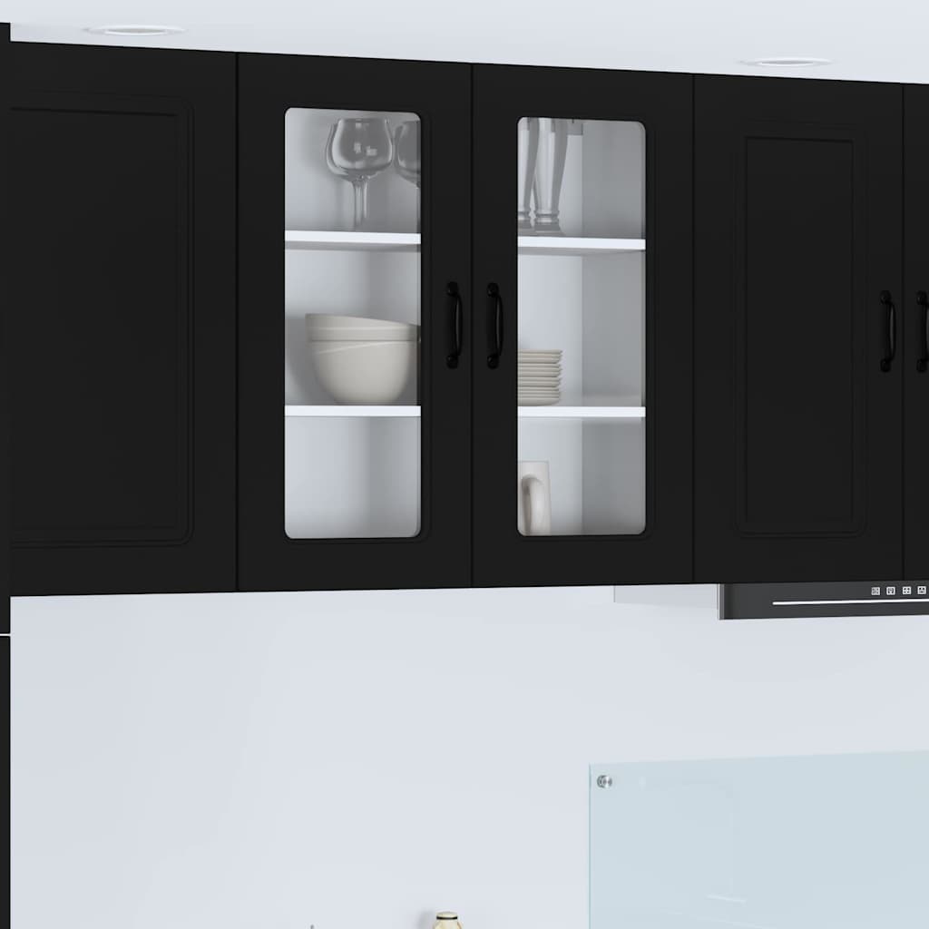 Kitchen Wall Cabinet Black 80 x 31 x 80 cm Engineered Wood