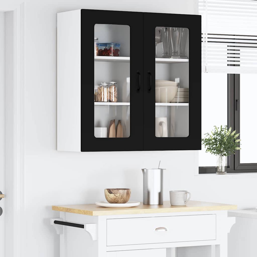 Kitchen Wall Cabinet Black 80 x 31 x 80 cm Engineered Wood