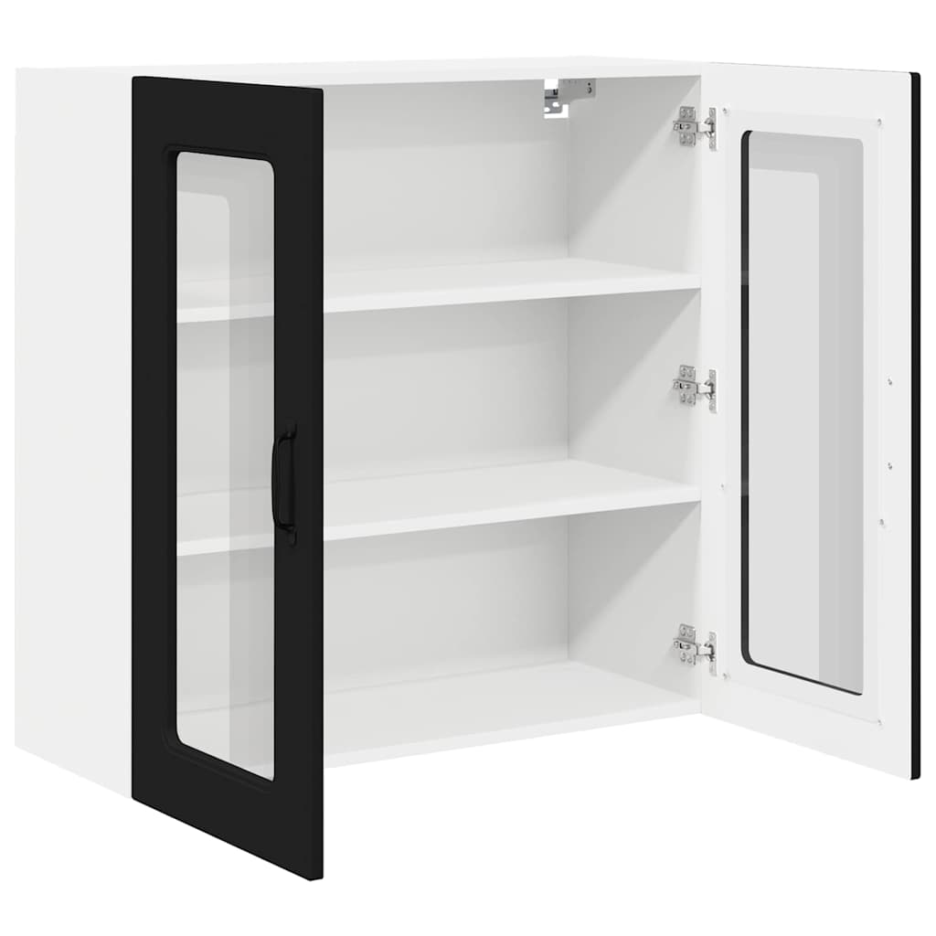 Kitchen Wall Cabinet Black 80 x 31 x 80 cm Engineered Wood